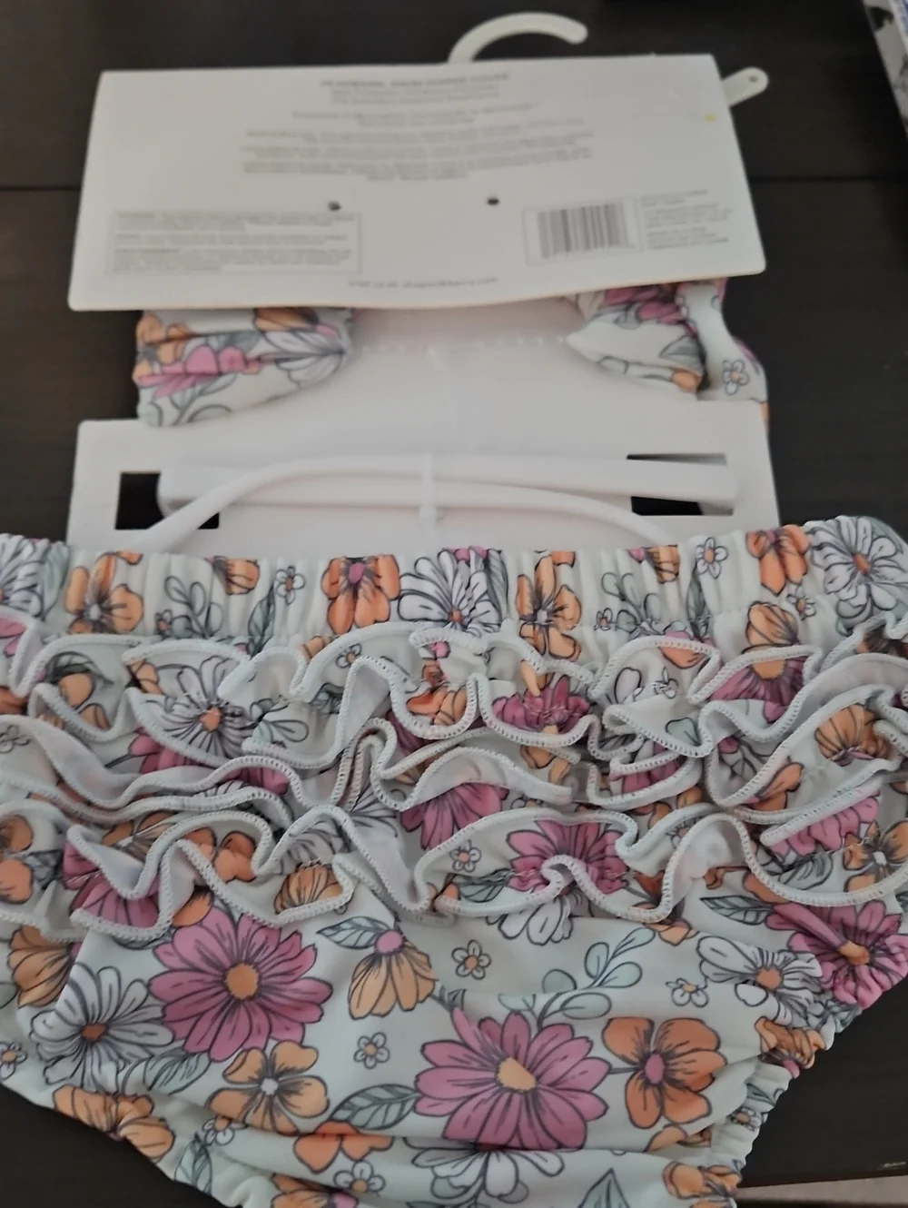 Milkberry Floral Baby Swim Set - Pink & Orange 0-3 Mos.